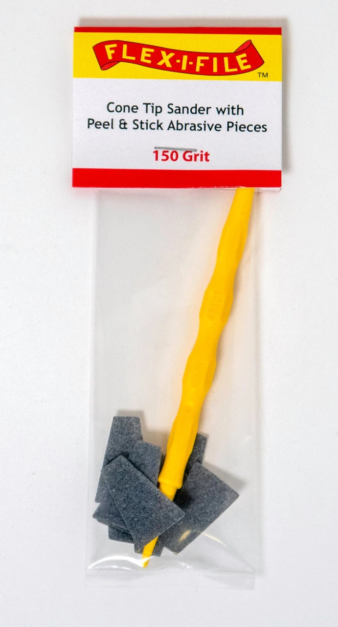 Flex-i-File CS150 - Cone-Tip Sander -- 150 Grit Abrasive Pieces (10) & Handle 3 Flex-i-File CS150 - Cone-Tip Sander -- 150 Grit Abrasive Pieces (10) & Handle
