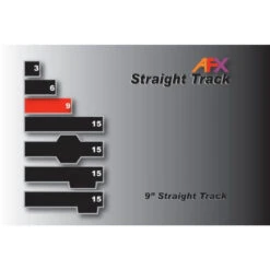 AFX Racing 70601 - Straight, 9" 2 Pieces - HO Scale
