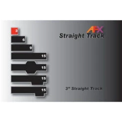 AFX Racing 70607 - Straight, 3" 2 Pieces - HO Scale