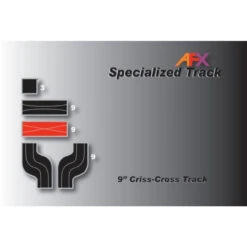 AFX Racing 70612 - Criss Cross, 9" 2 Pieces - HO Scale