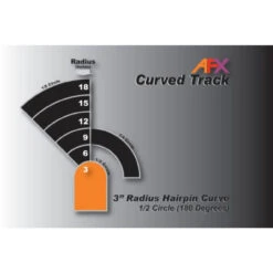AFX Racing 70614 - Hairpin Curve, 3" Radius 1/2 Circle - HO Scale