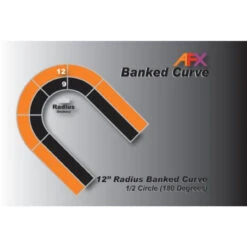 AFX Racing 70625 - Banked Curve, 12" Radius - HO Scale