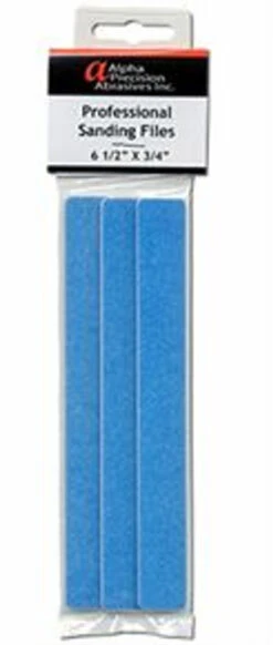 Alpha Abrasives 0312 - Professional Sanding File Pkg(12) - 3/4" 1.9cm - Medium