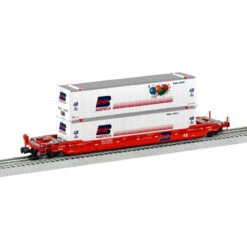 Lionel 2226571 - BN Husky Stack W/ 2 Containers Burlington Northern (BN) 63345 - O Scale