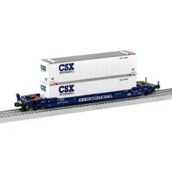 Lionel 2226591 - CSX Husky Stack W/ 2 Containers CSX (CSXT) 620360 - O Scale