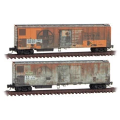 Micro-Trains Line 99405281 - 51' Rivet Side Mechanical Reefer [WEATHERED] Ex-ATSF BNSF 935017, 935020 - Z Scale