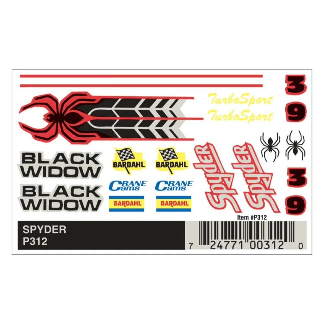Pinecar 312 - Spyder Dry Transfer - Kit 3 Pinecar 312 - Spyder Dry Transfer - Kit