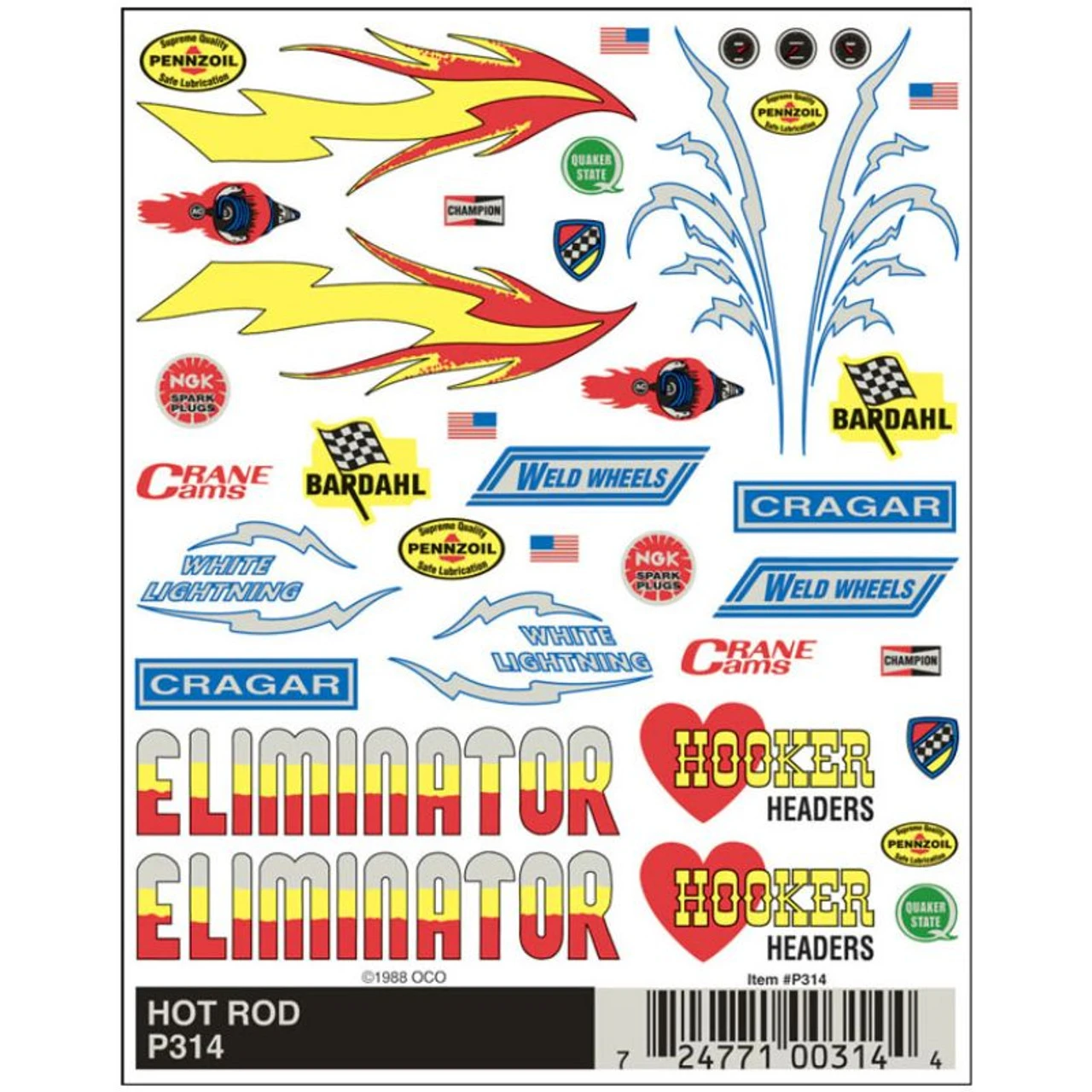 Pinecar 314 - Hot Rod Dry Transfer - Kit 3 Pinecar 314 - Hot Rod Dry Transfer - Kit