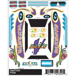 Pinecar 320 - Raptor Stick On Decals - Kit