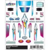 Pinecar 322 - Road Rocket Stick On Decals - Kit
