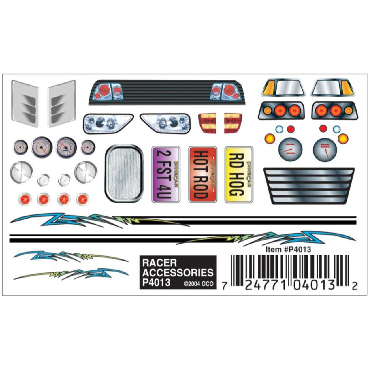 Pinecar 4013 - Racer Accessories Dry Transfer - Kit 3 Pinecar 4013 - Racer Accessories Dry Transfer - Kit